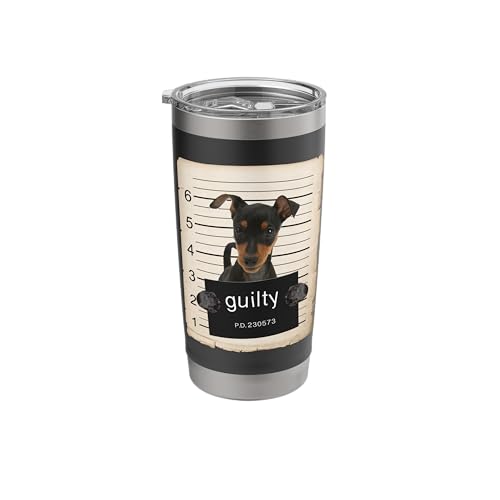 Miniature Doberman Pinscher Dog Mug Shot Bad Dog Stainless Steel
