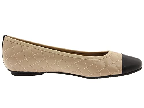 Image of VANELi Womens Serene Quilted Slip On Ballet Flats Casual