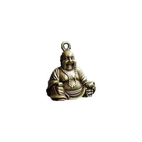 ZHIBO Collection - Colgante pequeño de buda de latón arcaico, diseño de Maitreya Cover