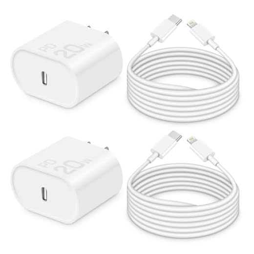 i Phone Charger 10 Ft Fast Charging【MFi-Certified】 2-Pack 20W PD Fast Charger with 6Ft Fast Charging Cable, Type C Fast Charging Block & Fast Charger Cord for IP 14/13/12/11, i Pad & More