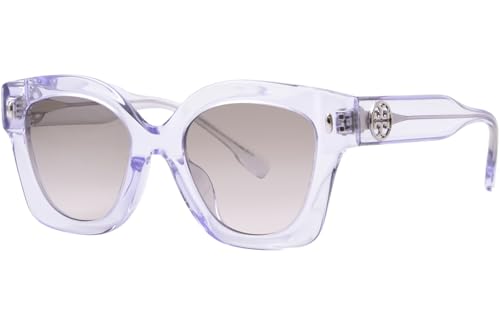 Tory Burch TY7201U 19842C Sunglasses Women's Clear/Brown Gradient Grey 49mm