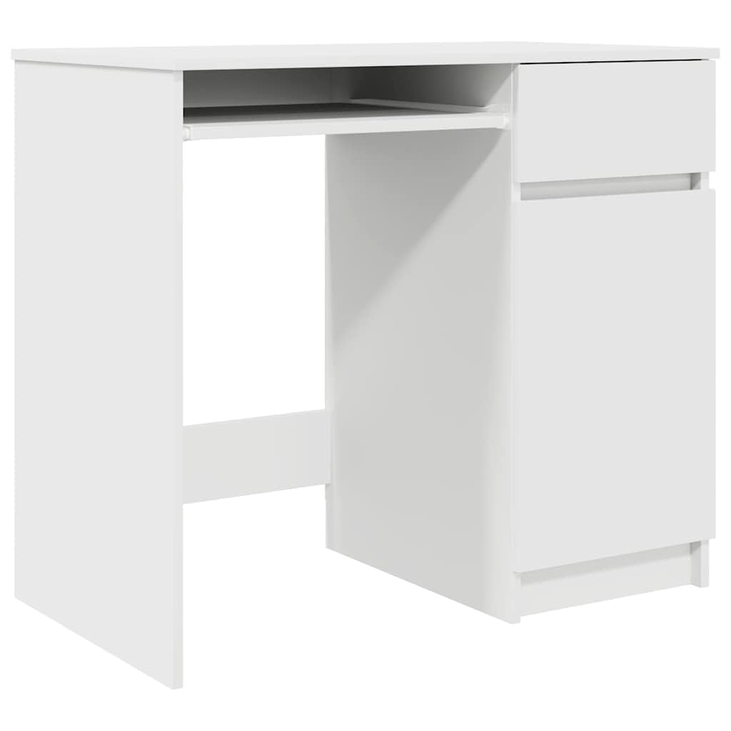 Amazon.co.jp: vidaXL デスク ホワイト 86x49x76 cm エンジニアード