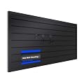 4'x8' PVC Slat Wall Paneling, High Load Capacity Slatwall Panel, Cuttable & Moisture-Proof & Flame Retardant, Heavy Duty Black Garage Slatwall Panes Storage Systems for Garage Workshop Storage