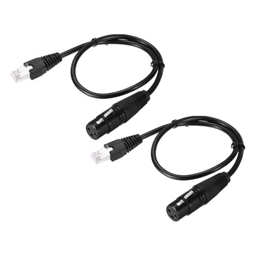 Câble DMX512 XLR vers RJ45 MECCANIXITY, lot de 2 adaptateurs de 0,5 m pour console et tube lumineux