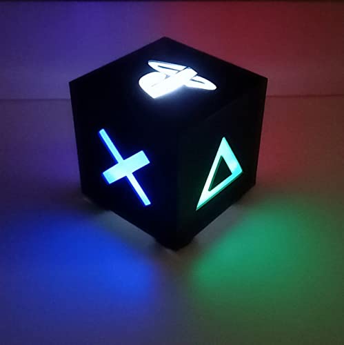 Luminária de Mesa Logo Playstation Preto Presente Gamer