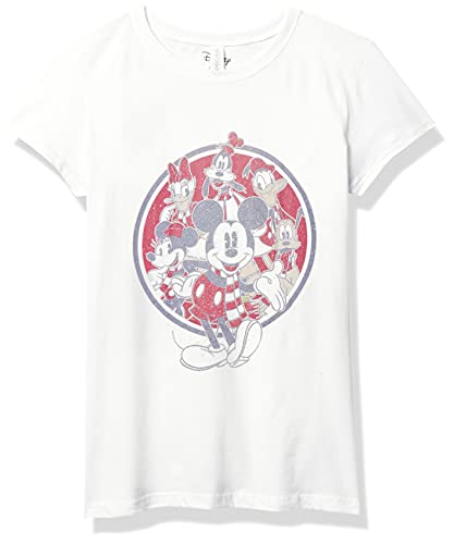 T-shirt Mickey Disney fille blanc col rond vêtements coton vintage tail
