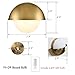 YUBOLE Mid Century Wall Sconce Modern Gold Bathroom Vanity Light Over Mirror with Adjustable Metal Shade and Milky Glass Globe G9 Based Indoor Wall Lamp Wall Mounted Sconce