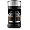 OVENTE 12-Cup Drip Coffee Maker with Borosilicate Glass Carafe, One-Touch Operation Machine, Anti-Drip System, Reusable Filter and Clear View Water Level Gauge, Ideal for Home or Office, Black CM412B