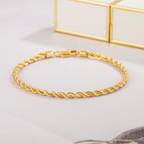 Pulsera de plata 925 torsión 3mm 8 pulgadas miniatura 5