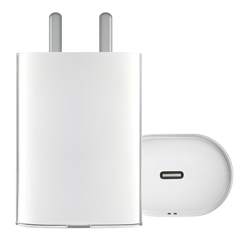 Image of Original 45W Type C Fast Charger Adapter for Nothing 3a Pro /3a /2a Plus /2A /2 /CMF 2 Pro /1 /Buds /Tablets, Upto 50W Power Charger for Mobiles, 45 W USB C Charging Adaptor, 45watt Charge, White