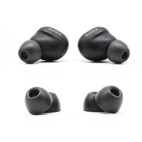 Comply Memory Foam Replacement Earbud Tips for Sony True Wireless Earbuds | Ultimate Comfort, Secure Fit, Superior Noise Isolation | Anti Slip, Prevent from Falling Out | Black, Medium (3 Pairs)