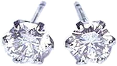 Amazon | pt900 0.3ct 一粒ダイヤモンドピアス ティファニー爪 0.3