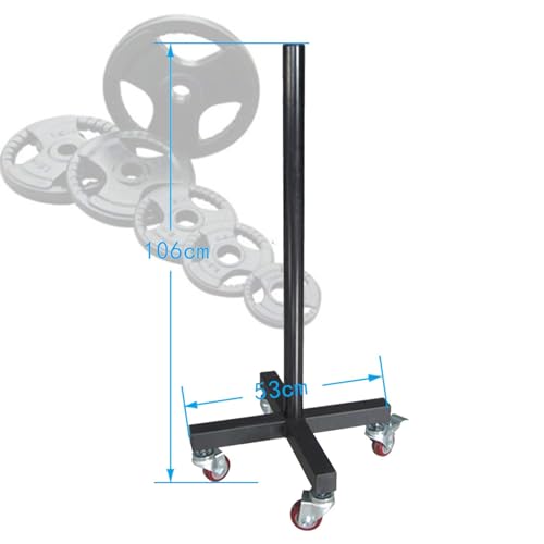 Mobiles Hantelscheibenregal mit Umlenkrolle, kompakte Aufbewahrung für Hanteln & Stoßstangenplatten, ideal für Heim-Fitnesscenter und Fitnesscenter