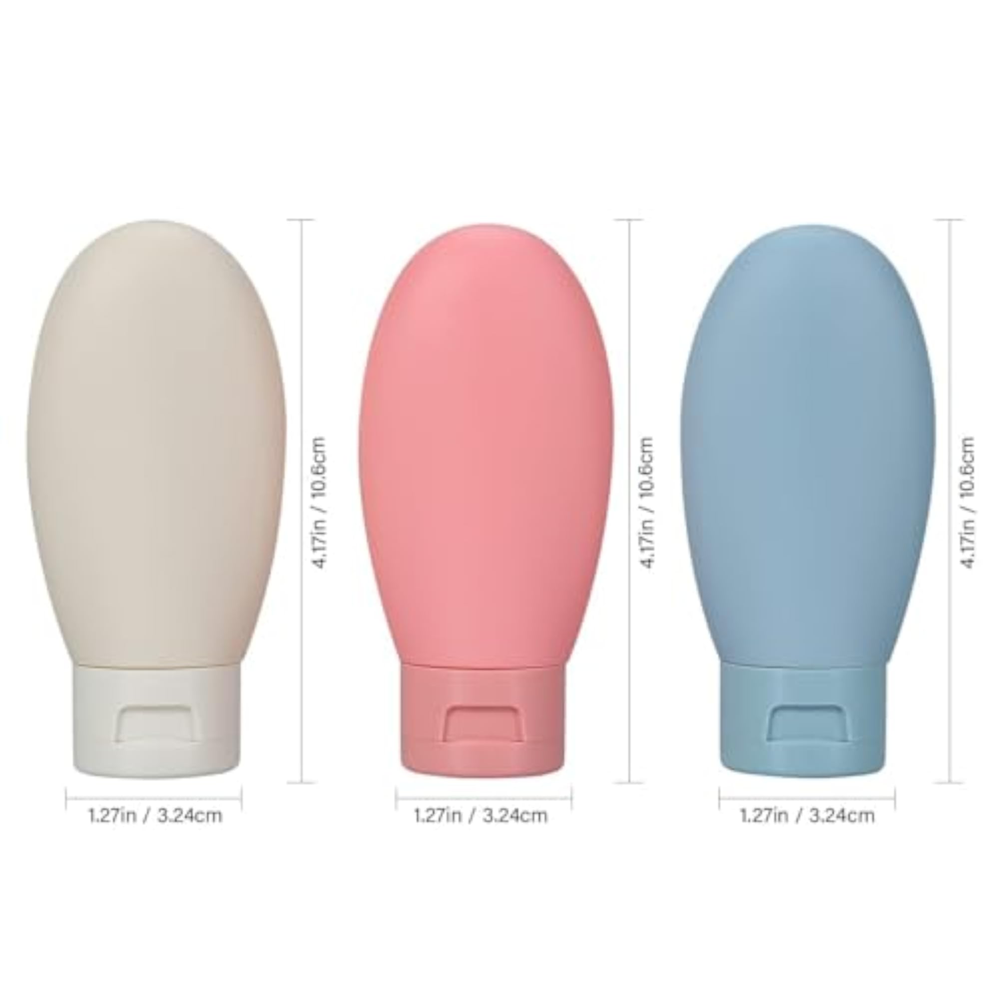 3-Piece Set Leak-Proof Refillable Silicone Containers