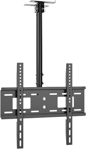 ZSLBGUYIAD Soporte de TV Ajustable Soporte de TV de Techo telescópico, Soporte de TV de Techo con Ajuste de Altura para Pantalla Plana de 32 a 55 Pulgadas Elevador de TV eléctrico, 50-80 CM