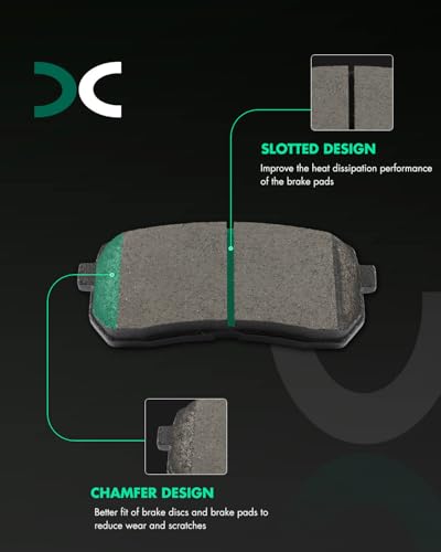 Image of SCITOO D1301 D1302 8PCS Front and Rear Ceramic Brake Pad Sets | Fit 2007-2012 For Hyundai For For Veracruz 3.8L