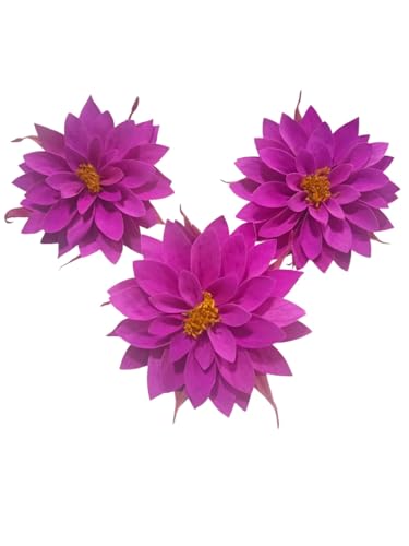 Fleur préservée violette authentique : dahlia naturel sans arrosage