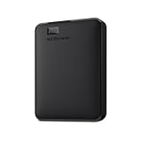 WD 5TB Elements portable external hard drive, USB 3.0 interface, portable external storage, Plug-and-Play, SuperSpeed USB 3.2 Gen 1, Formatted for PC and Mac, Black