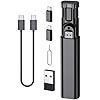 Multi USB Charging Adapter Cable Kit, USB C to Ligh-ting Adapter Box, Conversion Set USB A Type C Lightn-ing Micro Adapter Kit,60W Charging and Data Transfer Cable Kit Sim Tray Eject Tool Slots