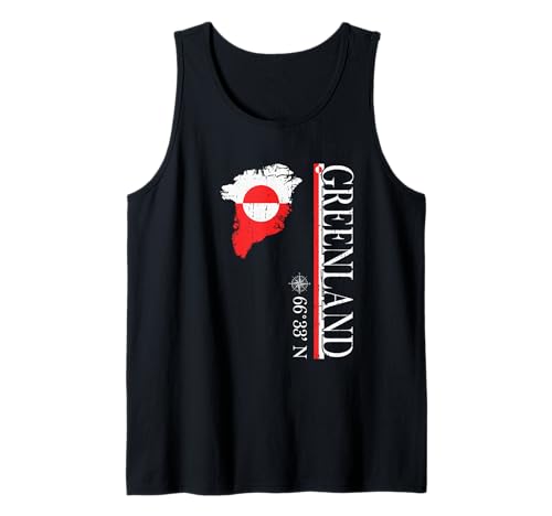 Greenland - Nordic Adventure - Greenland Flag Souvenir Tank Top