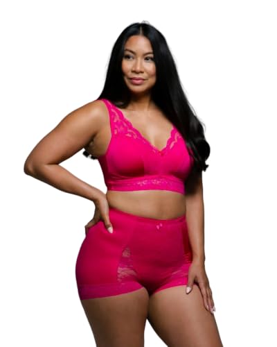 Image of Rhonda Shear Pin-Up Girl Lace Control Panty, Floral Lace, Light Tummy Control