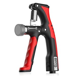 Victoper Grips Strengthener(10-100kg) Forearm Grip Strengthener Intelligent Counting Training Device,Hand Exerciser Grip Strengthener,Grip Strength Training Device,Finger Training Device,Red