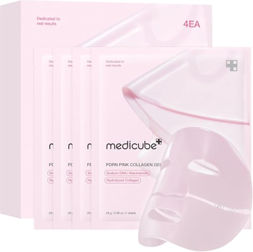 medicube Jelly Gel Mask with Salmon DNA PDRN Pink Collagen, 4EA