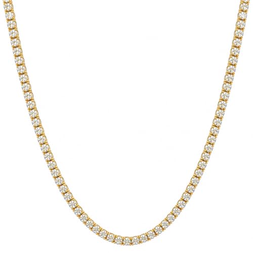 40 Carat LAB GROWN Straight Diamond Tennis Riviera Necklace