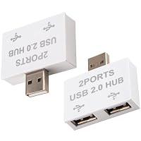 Amazon.co.jp: Leehitech 2個セット 1 to 2 USB 2.0 分岐拡張ハブ USB