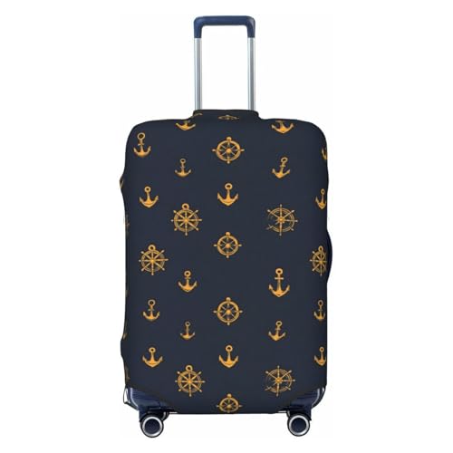 Luggage Cover Protector - Ship Wheel Anchor Print Fit 25-28 Inch Suitcase Covers for Luggage