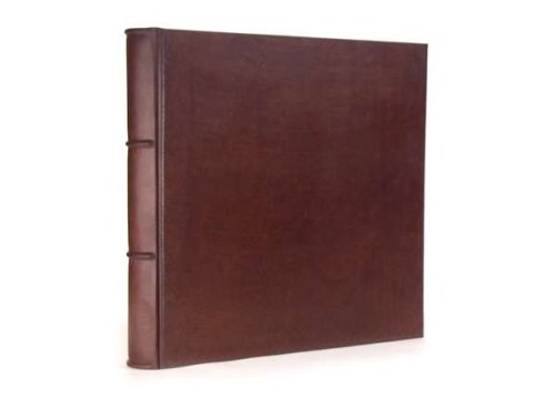 italian leather album - Photo Album & Scrapbook - Handcrafted with Exquisite Italian Leather - 100 Acid-Free Archival Quality Pages (Lg & XL - 2 Sizes and Page Color Choices) | Epica (14x14, Ivory Pages)