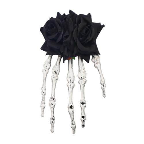 6 Inch Gothic Bone Hand Hair Pin Halloween Hair Clip for Party Cosplay，A