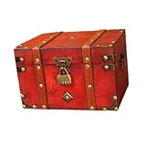 rongweiwang Caja de almacenamiento de joyas Cajas Para madera para guardar joyas Almacenamiento vintage práctico Gran capacidad Artículos preciosos Seguro y organizado Cajas Para madera para