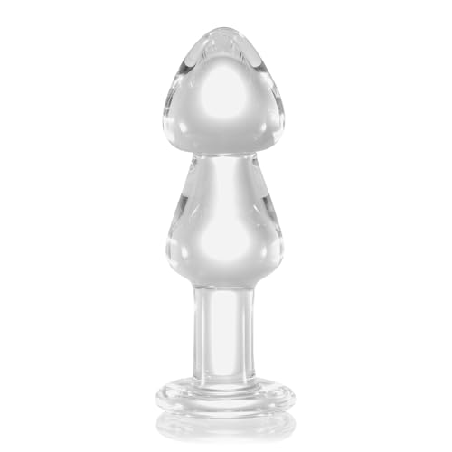 Image of 6.3in Crystal Anal Beads Butt Plug Adult Toys Masturbators Sex Tools with Safety Bottom, Glass Anal Plug Dildo with Different Sized Beads P-Spot Sex Product for Men and Women