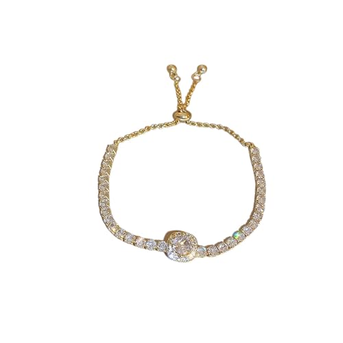 COCEMORINI New Fully Inlaid Rhinestone Adjustable Gold Plated Women's Bracelet Fashion Droplet Shape Bracelet Jewelry Gift