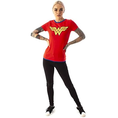 Wonder Woman Metallic Logo T-Shirt (M), Red Cover