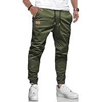 KUNJLELP Pantalones Casual Hombre Pantalón de Cargo Algodón