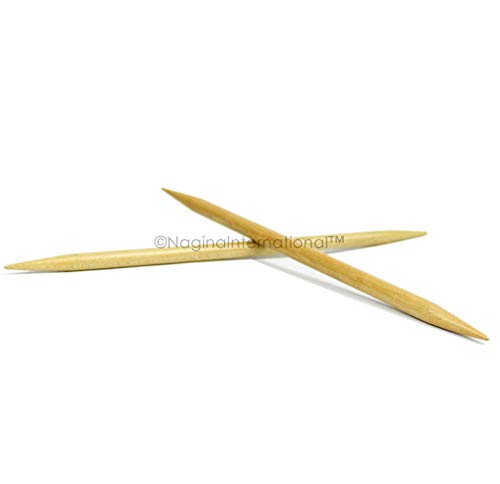 Image of Double Point Rosewood Crafted Premium Knitting Needles | Yarn Storage & Crocheting Accessories | Nagina International (Maple, 7mm)
