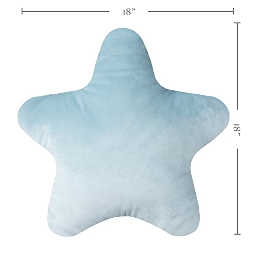 Ashler Cute Star Shaped Throw Pillows, Baby Blue 3D Decorative 18X18 In Velvet Plush Pillow, Soft Preppy Pillows For Living Room And Bedroom #TOP3