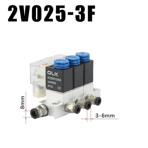 Électrovanne pneumatique 2V025-08 normalement fermée 2 voies DC 12V - 3