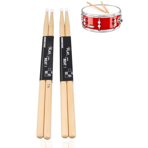HERCHR 7A Maple Wood Nylon Tip drum sticks