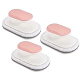 PATIKIL 14 cm Reinigungsbürste, 3 Stück, für Küche, Scheuer, Badewanne, Geschirrspültopf, Schwamm, Waschutensilien, Rosa