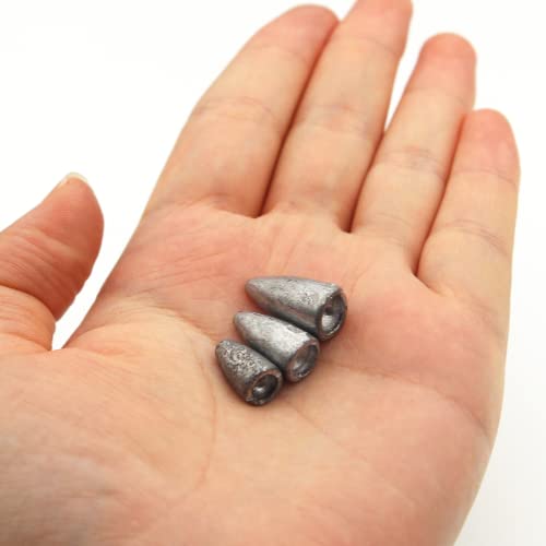 Fishingpepo 30Pcs Fishing Weights Kit Worm Fishing Sinker Weights For Bass Fishing Pitching And Flipping, Fishing Weights,Sinker Fishing Weights Sinkers Worm Weights 7G #TOP5