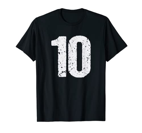 Número #10 Vintage 10th Birthday Party 10 años Camiseta