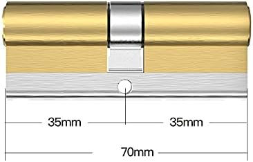 Door Barrel Lock,Cylinder Lock Door,Euro Cylinder Lock,Barrel Lock, Anti-Theft Door Lock Core Gate Lock Living Room Door Lock Cylinder Stainless Steel Brass Lock 10 Keys Lock Cylinders (Color : 90mm45