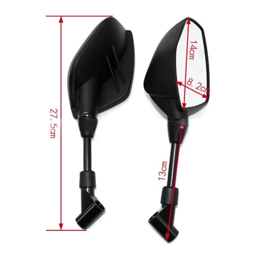 Espejos retrovisores de aluminio y ABS de 8 y 10 mm para motos R9T y F800ST 2