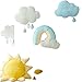 Tyfanag Giocattoli di Peluche Creativa Sveglia Arcobaleno Sole Nube Peluche ripiene Sun nuvoloso Naturale Meteo Bambola Molle della Decorazione della casa Cuscino Giocattolo (Color : Rainbow)