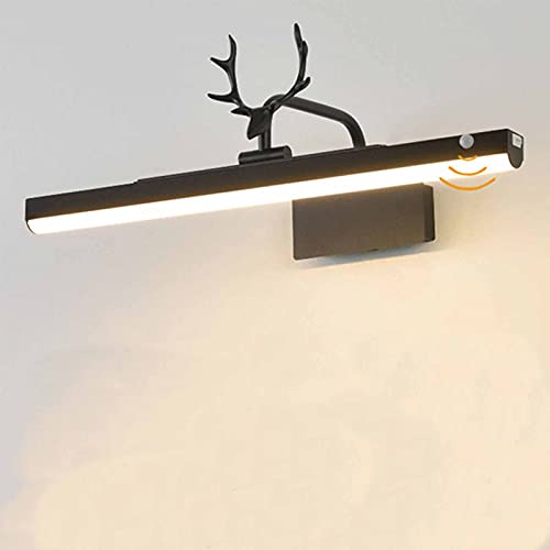 Lampe murale moderne noire pour miroir de bain ambiance spa relaxante