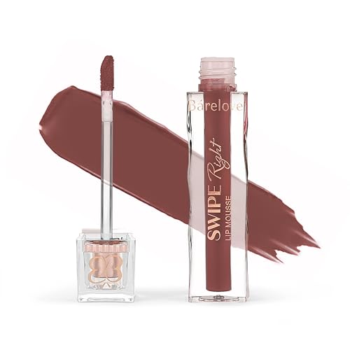 Image of BARELOVE Swipe Right Non-Transfer Matte Liquid Lipstick | Up to 12-Hour Long-Lasting | 6 ml | Quick-Dry, Lightweight, One-Swipe High Pigmentation | Transfer Proof Lip Colour for Women - Warm Aura