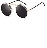 Steam Punk Sonnenbrille Herrenmode Street Beat Runde Brille Outdoor Oculos De Sol Feminino UV400,3,China